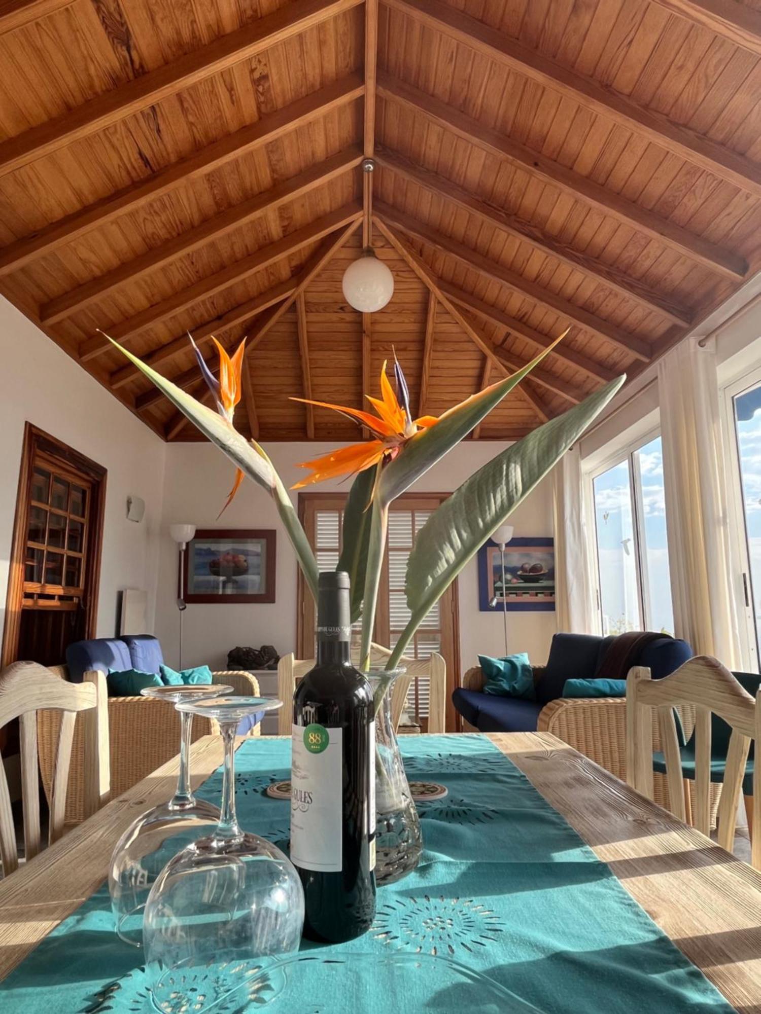 Feriendomizil Finca Tijarafe Mit Beheiztem, Abdeckbarem Pool Kültér fotó